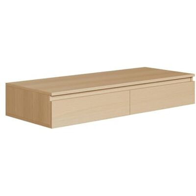 SELSEY Bemmi Kaptafel Wandmontage 120 cm Moderne Make-up Tafel in Lindberg Eiken met 2 Lades Stijlvol Wandmeubel voor Slaapkamer en Beauty Corner Elegant en Ruimtebesparend SELSEY Bemmi Kaptafel Wandmontage 120 cm Moderne Make-up Tafel in Lindberg Eiken met 2 Lades Stijlvol Wandmeubel voor Slaapkamer en Beauty Corner Elegant en Ruimtebesparend