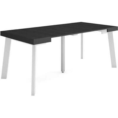 SKRAUT HOME - Mesa Consola Extensible - Zwart - 8 plaatsen - Dining table SKRAUT HOME - Mesa Consola Extensible - Zwart - 8 plaatsen - Dining table