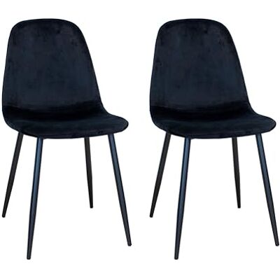 GARDENIA Becky Stoelen, Staal, Zwart, 2, Eenheid GARDENIA Becky Stoelen, Staal, Zwart, 2, Eenheid