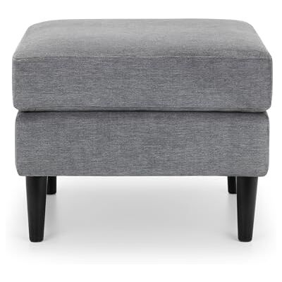 Julian Bowen Hayward Ottoman Grijze Chenille-stof Julian Bowen Hayward Ottoman Grijze Chenille-stof