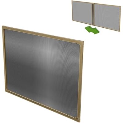 Amig Uittrekbare Hor voor Raam 100 x 70 cm Aluminium Frame Goud Glasvezel Gaas Grijs Verstelbaar Gereedschapsloze Installatie Mod. ME01 Amig Uittrekbare Hor voor Raam 100 x 70 cm Aluminium Frame Goud Glasvezel Gaas Grijs Verstelbaar Gereedschapsloze Installatie Mod. ME01