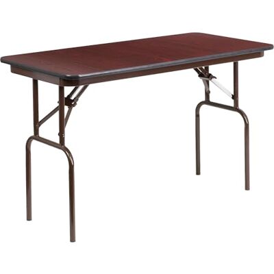 Flash Furniture Flash Meubels 24'' x 48'' Rechthoekige Mahonie Melamine Laminaat Vouwbanket Tafel Flash Furniture Flash Meubels 24'' x 48'' Rechthoekige Mahonie Melamine Laminaat Vouwbanket Tafel