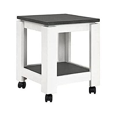 HAKU Bijzettafel op wielen granietlook wit MDF salontafel verrijdbaar met legplank Maat: B 35 cm x H 45 cm x D 35 cm, Stijl: Modern HAKU Bijzettafel op wielen granietlook wit MDF salontafel verrijdbaar met legplank Maat: B 35 cm x H 45 cm x D 35 cm, Stijl: Modern