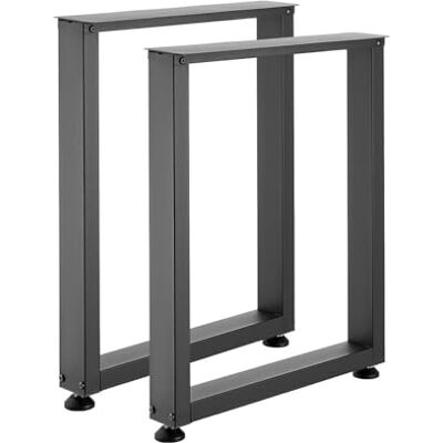 VEVOR Stalen tafelpoten, afneembare bureaupoten, modulair design, stabiele vierkante structuur, eenvoudige montage, max. belasting 1000 kg, voor salontafels, 75 x 60 cm, 2 stuks, zwart VEVOR Stalen tafelpoten, afneembare bureaupoten, modulair design, stabiele vierkante structuur, eenvoudige montage, max. belasting 1000 kg, voor salontafels, 75 x 60 cm, 2 stuks, zwart