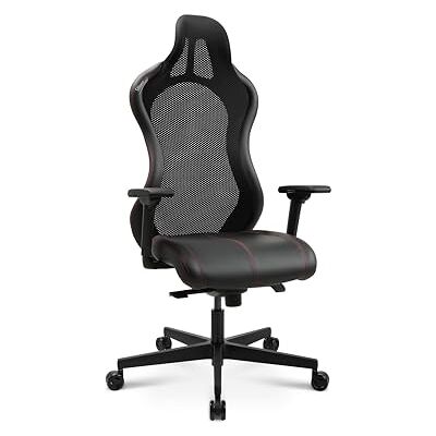 Topstar Sitness RS Sport Plus Continentale Bureaustoel, gamestoel, kunstleer, incl. armleuningen rood/zwart, zwarte naad Topstar Sitness RS Sport Plus Continentale Bureaustoel, gamestoel, kunstleer, incl. armleuningen rood/zwart, zwarte naad