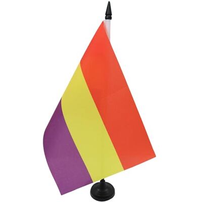 AZ FLAG Second Spanish Republic Table Flag 5'' x 8'' Spain Republican Office Flag 100% Polyester 21 x 14 cm Mini Desk Flag with 10'' Pole and Black Plastic Base AZ FLAG Second Spanish Republic Table Flag 5'' x 8'' Spain Republican Office Flag 100% Polyester 21 x 14 cm Mini Desk Flag with 10'' Pole and Black Plastic Base