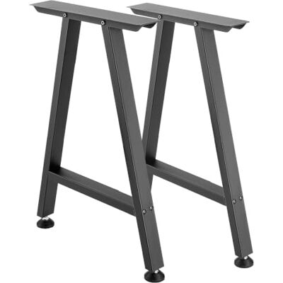 VEVOR Stalen tafelpoten, afneembare bureaupoten, modulair design, trapeziumvorm, eenvoudige montage, max. belasting 1000 kg, voor salontafels, 74 x 55 cm, 2 stuks, zwart VEVOR Stalen tafelpoten, afneembare bureaupoten, modulair design, trapeziumvorm, eenvoudige montage, max. belasting 1000 kg, voor salontafels, 74 x 55 cm, 2 stuks, zwart