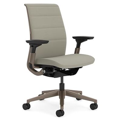 Steelcase Think Ergonomische In Hoogte Verstelbare Bureaustoel met Verstelbare Lendensteun en Armleuningen, Comfortabele Truffel Zittingstof Steelcase Think Ergonomische In Hoogte Verstelbare Bureaustoel met Verstelbare Lendensteun en Armleuningen, Comfortabele Truffel Zittingstof