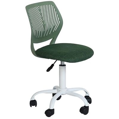 FurnitureR Eetkamerdraaistoel, 1 x keukenstoel, gestoffeerde stoel, draaistoel, comfortabele stoel met wielen, rugleuning, armloze stoel voor eetkamer, woonkamer, groen FurnitureR Eetkamerdraaistoel, 1 x keukenstoel, gestoffeerde stoel, draaistoel, comfortabele stoel met wielen, rugleuning, armloze stoel voor eetkamer, woonkamer, groen