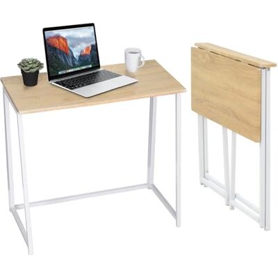 meublescosy MEUBLE COSY Bureau, opvouwbare tafel, computertafel, laptoptafel voor kantoor, thuiskantoor, eenvoudige montage, scandinavisch design, eiken, 80x41,5x74cm meublescosy MEUBLE COSY Bureau, opvouwbare tafel, computertafel, laptoptafel voor kantoor, thuiskantoor, eenvoudige montage, scandinavisch design, eiken, 80x41,5x74cm