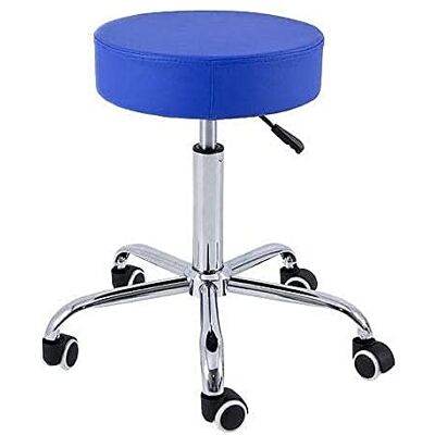 Quirumed Kruk basis verchroomd 5 wielen blauw Quirumed Kruk basis verchroomd 5 wielen blauw
