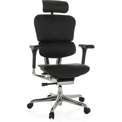 hjh OFFICE Ergonomische Ergohuman Gen2 Bureaustoel, ergonomisch design, bureaustoel met flexibele lendensteun, gevoerde zitting, zwart leer hjh OFFICE Ergonomische Ergohuman Gen2 Bureaustoel, ergonomisch design, bureaustoel met flexibele lendensteun, gevoerde zitting, zwart leer
