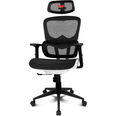 DRIFT GAMING DRAIR200 Professionele Gaming Stoel, hoge kwaliteit mesh en versterkt polymeer, 2D verstelbare gevoerde armleuningen, klasse 4 zuiger, draaibaar, kantelbaar, wit/zwart/rood. DRIFT GAMING DRAIR200 Professionele Gaming Stoel, hoge kwaliteit mesh en versterkt polymeer, 2D verstelbare gevoerde armleuningen, klasse 4 zuiger, draaibaar, kantelbaar, wit/zwart/rood.