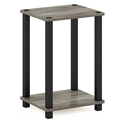 Furinno Industriële multifunctionele bijzettafel met metalen frame, Finn eik, 2-Tier Furinno Industriële multifunctionele bijzettafel met metalen frame, Finn eik, 2-Tier