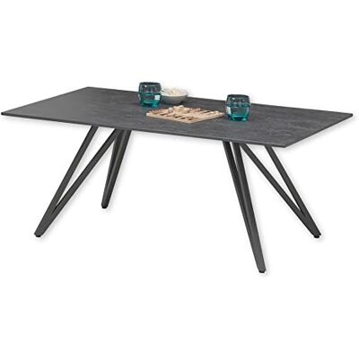 Stella Trading JESSE Salontafel, industriële stijl, zwart, moderne woonkamertafel met keramische plaat en metalen frame, 110 x 46 x 70 cm (b x h x d) Stella Trading JESSE Salontafel, industriële stijl, zwart, moderne woonkamertafel met keramische plaat en metalen frame, 110 x 46 x 70 cm (b x h x d)