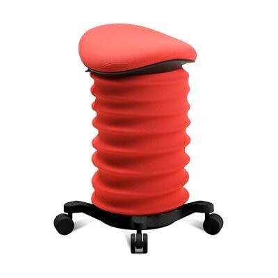 Topstar Sitness 4D met wieltjes, AGR-gecertificeerd, dynamische kruk, zwart, koraalrood, ergonomische bureaukruk, in hoogte verstelbaar, versterkt de rug, ontlast de tussenwervelschijven Topstar Sitness 4D met wieltjes, AGR-gecertificeerd, dynamische kruk, zwart, koraalrood, ergonomische bureaukruk, in hoogte verstelbaar, versterkt de rug, ontlast de tussenwervelschijven