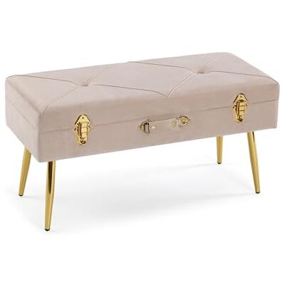 Versa Chic Style Petto voetenbedbank, afmetingen (H x L x B) 80 x 34 x 42 cm, beige Versa Chic Style Petto voetenbedbank, afmetingen (H x L x B) 80 x 34 x 42 cm, beige