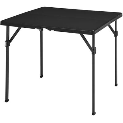 Amazon Basics Vierkante Opvouwbare Tafel met Draaggreep Binnen Buiten Draagbaar Lichtgewicht Reistafel Picknick Camping Zwart 86,1 x 86,1 x 73,9cm Amazon Basics Vierkante Opvouwbare Tafel met Draaggreep Binnen Buiten Draagbaar Lichtgewicht Reistafel Picknick Camping Zwart 86,1 x 86,1 x 73,9cm
