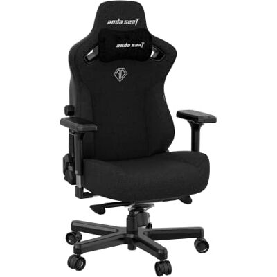 Anda Seat Kaiser 3 Gamingstoel voor volwassenen, grote verstelbare videogamestoelen, ergonomische stoffen gamingstoel, robuuste lendensteun voor nek en rug, luxe zwarte computerstoelen voor thuis en Anda Seat Kaiser 3 Gamingstoel voor volwassenen, grote verstelbare videogamestoelen, ergonomische stoffen gamingstoel, robuuste lendensteun voor nek en rug, luxe zwarte computerstoelen voor thuis en