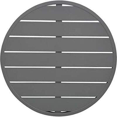 Bolero Aluminium Rond Tafelblad Donkergrijs 580mm Binnen & Buiten Tuin, Keuken, Eettafelbladen FX037 Bolero Aluminium Rond Tafelblad Donkergrijs 580mm Binnen & Buiten Tuin, Keuken, Eettafelbladen FX037