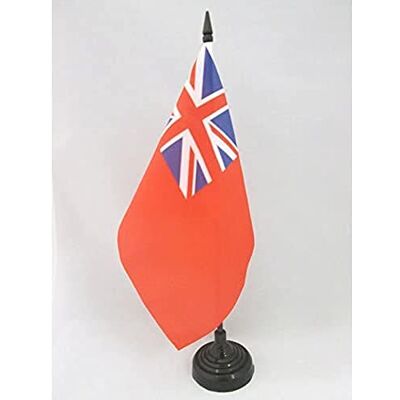 AZ FLAG United Kingdom Red Ensign Table Flag 5'' x 8'' British Office Flag 100% Polyester 21 x 14 cm Mini Desk Flag with 10'' Pole and Black Plastic Base AZ FLAG United Kingdom Red Ensign Table Flag 5'' x 8'' British Office Flag 100% Polyester 21 x 14 cm Mini Desk Flag with 10'' Pole and Black Plastic Base