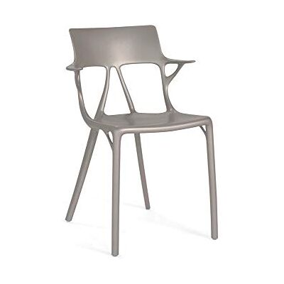Kartell A.I. Stoel, polypropyleen, grijs, H 81 cm Kartell A.I. Stoel, polypropyleen, grijs, H 81 cm