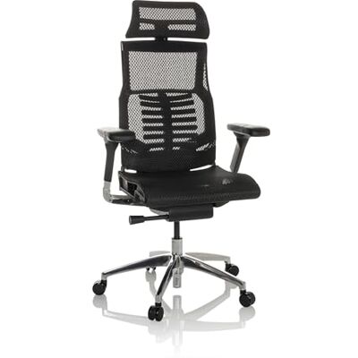 hjh OFFICE Professionele bureaustoel DYNAFIT II ergonomische draaistoel met flexibele lendensteun, zwart, 652284 hjh OFFICE Professionele bureaustoel DYNAFIT II ergonomische draaistoel met flexibele lendensteun, zwart, 652284