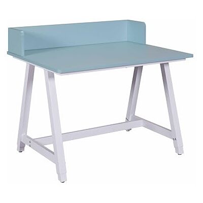 Inter Link Kinderbureau in hoogte verstelbaar bureau voor kinderen met opzetstuk stabiele tafel kinderkamer ergonomisch leer- en werktafel wit/blauw Emmelie Inter Link Kinderbureau in hoogte verstelbaar bureau voor kinderen met opzetstuk stabiele tafel kinderkamer ergonomisch leer- en werktafel wit/blauw Emmelie