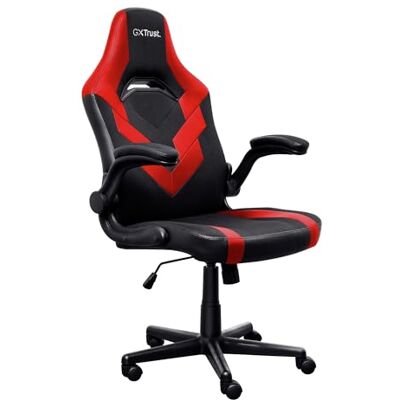 GXTrust 1703 Yezz Gaming Stoel met Armleuningen, In Hoogte Verstelbare Gaming Chair, Ademende Bekledingsstof, Gasvering van Klasse 4, Bureaustoel tot 140 kg voor Computer PC Gamen, Rood GXTrust 1703 Yezz Gaming Stoel met Armleuningen, In Hoogte Verstelbare Gaming Chair, Ademende Bekledingsstof, Gasvering van Klasse 4, Bureaustoel tot 140 kg voor Computer PC Gamen, Rood