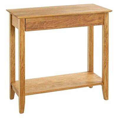 HAKU Smalle consoletafel in eiken – moderne consoletafel in rechthoekige vorm, van massief hout en eiken, met lade Afmetingen: B 75 cm x H 75 cm x D 35 cm Stijl: Traditional HAKU Smalle consoletafel in eiken – moderne consoletafel in rechthoekige vorm, van massief hout en eiken, met lade Afmetingen: B 75 cm x H 75 cm x D 35 cm Stijl: Traditional