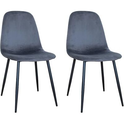 GARDENIA Becky Stoelen, Staal, Grijs, 2, Eenheid GARDENIA Becky Stoelen, Staal, Grijs, 2, Eenheid