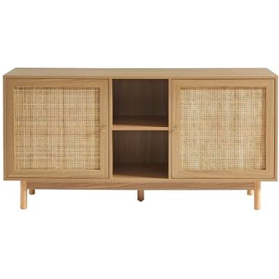 BAÏTA Buffet Helena eiken en rieten rotan, 150 cm BAÏTA Buffet Helena eiken en rieten rotan, 150 cm