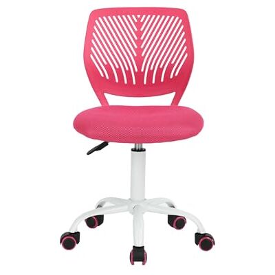 FurnitureR Eetkamerdraaistoel, 1 x keukenstoel, gestoffeerde stoel, draaistoel, comfortabele stoel met wielen, rugleuning, armloze stoel voor eetkamer, woonkamer, roze M FurnitureR Eetkamerdraaistoel, 1 x keukenstoel, gestoffeerde stoel, draaistoel, comfortabele stoel met wielen, rugleuning, armloze stoel voor eetkamer, woonkamer, roze M