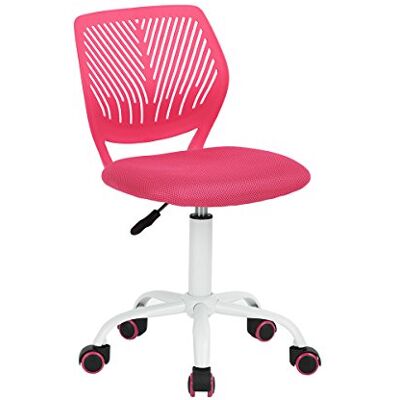 FurnitureR Tieners Meisjes Task Stoel 360 Draaibare Lage Mid PP Mesh Terug Stof Zitting Hoogte Verstelbare Rolling Castor,Stof ROZE FurnitureR Tieners Meisjes Task Stoel 360 Draaibare Lage Mid PP Mesh Terug Stof Zitting Hoogte Verstelbare Rolling Castor,Stof ROZE