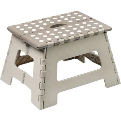 Kesper Inklapopstap, materiaal: kunststof, afmetingen: afmetingen: 35 x 27 cm, hoogte: 22 cm, max. belastbaarheid: 150 kg, kleur: wit, beige, DIN EN 14183 70631 Kesper Inklapopstap, materiaal: kunststof, afmetingen: afmetingen: 35 x 27 cm, hoogte: 22 cm, max. belastbaarheid: 150 kg, kleur: wit, beige, DIN EN 14183 70631