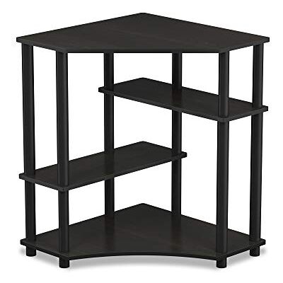 Furinno Turn-N-Tube Hoek Bureau - Ruimtebesparend, Espresso/Zwart Furinno Turn-N-Tube Hoek Bureau - Ruimtebesparend, Espresso/Zwart