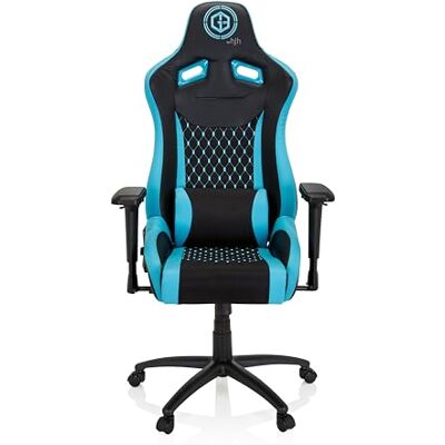 hjh OFFICE Gamestoel GAMEBREAKER SX 04 Stof, Kunstleder Zwart/Turkoois hjh OFFICE Gamestoel GAMEBREAKER SX 04 Stof, Kunstleder Zwart/Turkoois