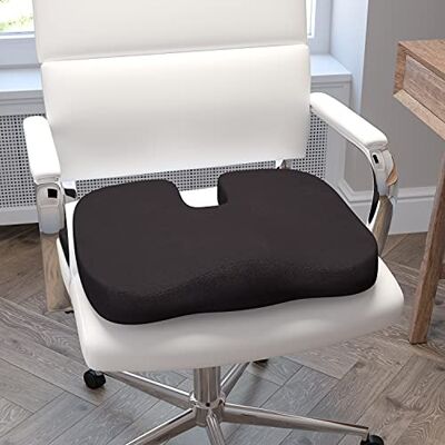 Flash Furniture Susan Zitkussen voor Bureaustoel CertiPUR-US Gecertificeerd Memory Foam Kussen om te zitten, Zwart Flash Furniture Susan Zitkussen voor Bureaustoel CertiPUR-US Gecertificeerd Memory Foam Kussen om te zitten, Zwart