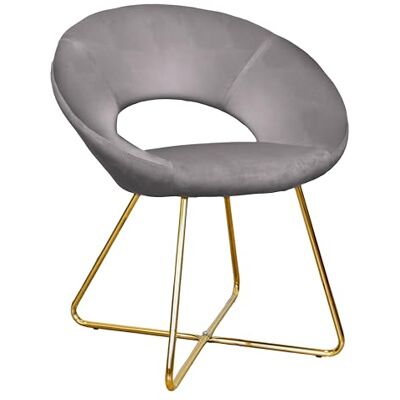 GARDENIA Vellutino ronde stoel London grijs, 65 x 59 x 74 cm GARDENIA Vellutino ronde stoel London grijs, 65 x 59 x 74 cm