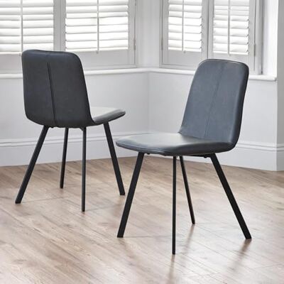 Julian Bowen Set van 2 Goya stoelen Antiek Zwart Julian Bowen Set van 2 Goya stoelen Antiek Zwart