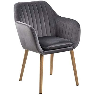 AC Design Furniture Armstoel Wendy, B: 57 D: 61 H: 83 cm, stof/eiken, Grijs (Donker Grijs Vic) AC Design Furniture Armstoel Wendy, B: 57 D: 61 H: 83 cm, stof/eiken, Grijs (Donker Grijs Vic)