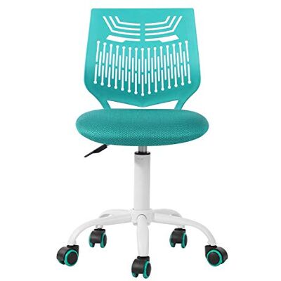 FurnitureR Computer Bureaustoel Jongens Tieners Meisjes Task Stoel 360 Draaibare Mid PP Mesh Terug Stof Zithoogte Verstelbaar met 360 Rollende Castor, AQUA FurnitureR Computer Bureaustoel Jongens Tieners Meisjes Task Stoel 360 Draaibare Mid PP Mesh Terug Stof Zithoogte Verstelbaar met 360 Rollende Castor, AQUA