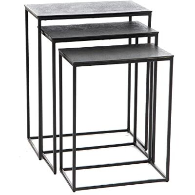 Amadeus Set van 3 mini-consoles, zwart, van gegoten aluminium, meerkleurig, standaard Amadeus Set van 3 mini-consoles, zwart, van gegoten aluminium, meerkleurig, standaard
