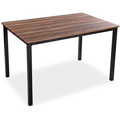 Versa Amaia Eettafel voor keuken, terras, tuin of eetkamer, Afmetingen (H x B x H) 76 x 80 x 120 cm, Hout en Metaal, Kleur Zwart Versa Amaia Eettafel voor keuken, terras, tuin of eetkamer, Afmetingen (H x B x H) 76 x 80 x 120 cm, Hout en Metaal, Kleur Zwart