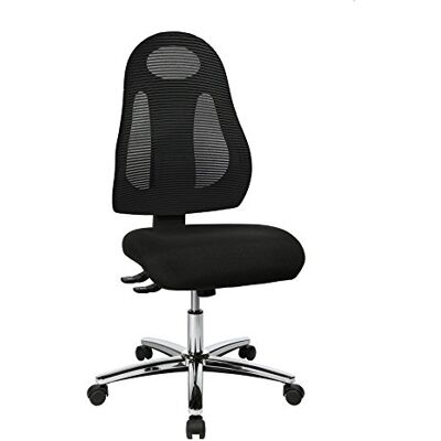 Topstar Free Art Chrom, ergonomische bureaustoel, bureaustoel, stof, zwart/zwart Topstar Free Art Chrom, ergonomische bureaustoel, bureaustoel, stof, zwart/zwart