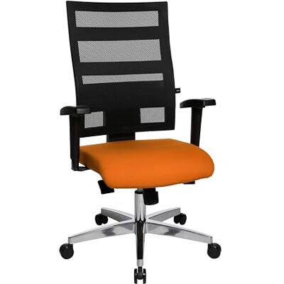 Topstar X-Pander 959TT340, bureaustoel, incl. in hoogte verstelbare armleuningen, netbekleding, oranje/zwart Topstar X-Pander 959TT340, bureaustoel, incl. in hoogte verstelbare armleuningen, netbekleding, oranje/zwart