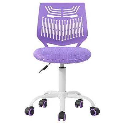FurnitureR Moderne armleuning zonder armleuning voor thuiskantoor, ergonomische computerstoel, draaibaar en in hoogte verstelbaar, paars, metaal, 38,5 cm x 40 cm x 75-87 cm FurnitureR Moderne armleuning zonder armleuning voor thuiskantoor, ergonomische computerstoel, draaibaar en in hoogte verstelbaar, paars, metaal, 38,5 cm x 40 cm x 75-87 cm