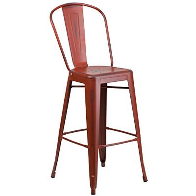 Flash Furniture Flash Meubels 4 Pk. 30'' High Distressed Geel Metaal Binnen-Outdoor Barkruk met Back-P 1 exemplaar 78.739999999999995 x 50.8 x 48.26 cm Kelly Rood Flash Furniture Flash Meubels 4 Pk. 30'' High Distressed Geel Metaal Binnen-Outdoor Barkruk met Back-P 1 exemplaar 78.739999999999995 x 50.8 x 48.26 cm Kelly Rood