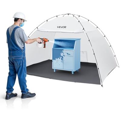 VEVOR Draagbare kleurcabine, werkruimte 293 x 230 x 188 cm, waterdicht, met geïntegreerde bodem en oprolbare deur voor kasten, stoelen en tafels, 210D Oxford-stof, voor vloeibare projecten VEVOR Draagbare kleurcabine, werkruimte 293 x 230 x 188 cm, waterdicht, met geïntegreerde bodem en oprolbare deur voor kasten, stoelen en tafels, 210D Oxford-stof, voor vloeibare projecten