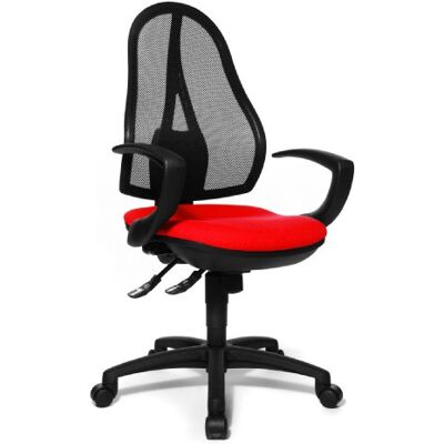 Topstar OP20QG21 Open Point SY, bureaustoel, ergonomisch, incl. armleuningen, stoffen bekleding, rood Topstar OP20QG21 Open Point SY, bureaustoel, ergonomisch, incl. armleuningen, stoffen bekleding, rood